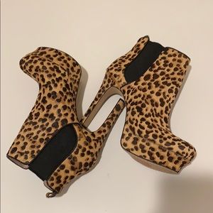 Vince Camuto Leopard Platform Booties